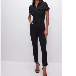 Good American Fit For Success Black Jumpsuit Size 4/XL